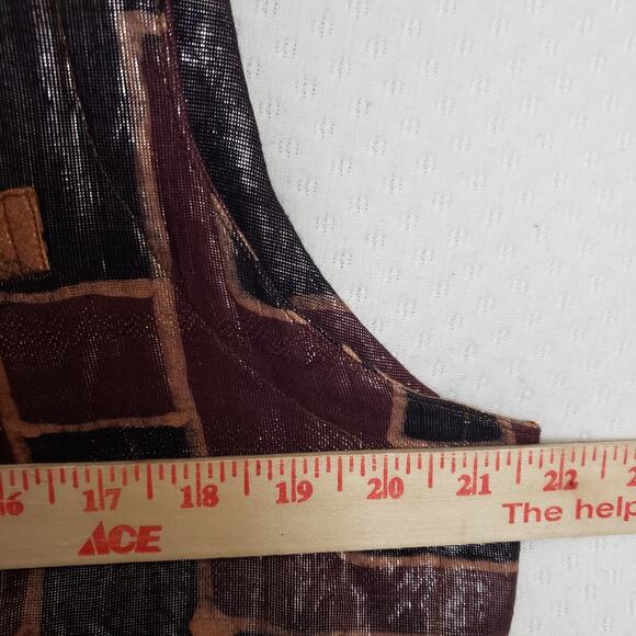 NADYA Art to Wear Reversible Patchwork Batik Vest M-L Whimsical. One Of A Kind - Picture 8 of 15